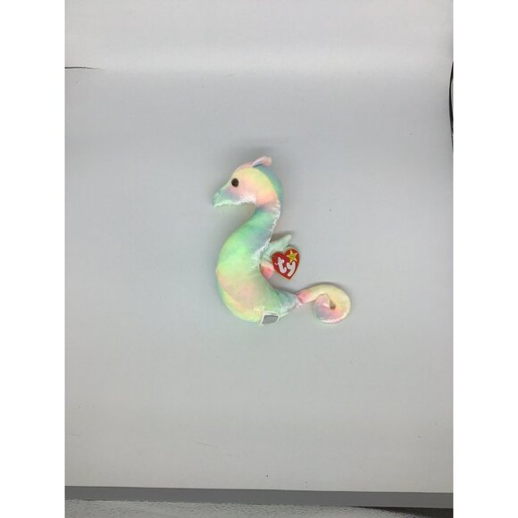 Pastel Rainbow Seahorse Beanie Baby - Picture 3 of 4